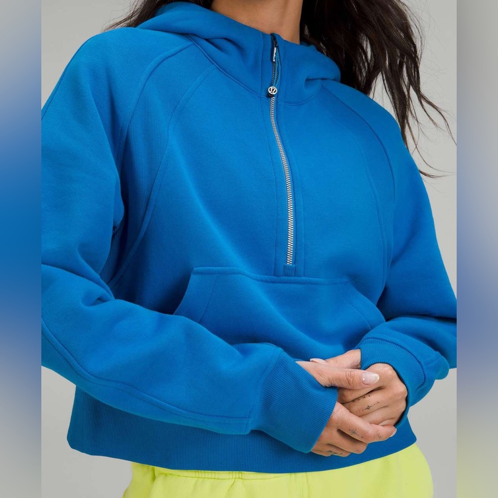 Scuba Oversized Half-Zip Hoodie Poolside M\L